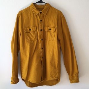 American Eagle Shirt Jacket in Mustard